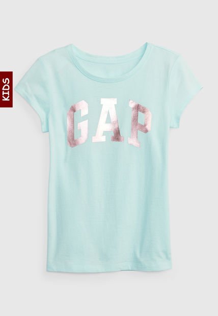 Camiseta Aguamarina-Oro Rosa GAP Kids