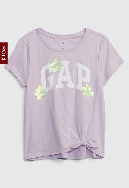 Camiseta Lila-Blanco GAP Kids