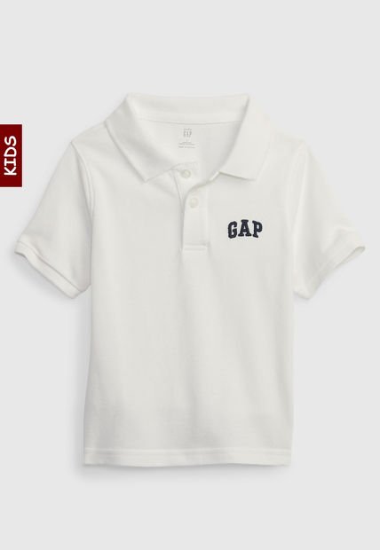 Polo Blanco-Azul NAvy GAP Kids