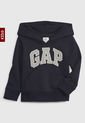 Hoodie Azul Navy-Gris-Blanco GAP Kids de GAP