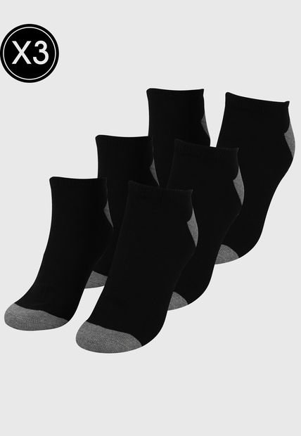 Medias X 3 Negro-Gris GAP