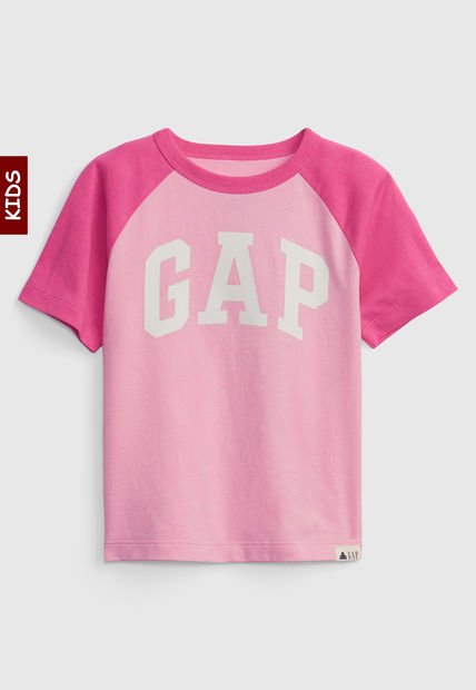 Camiseta Rosa-Magenta-Blanco GAP Kids