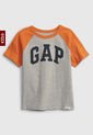 Camiseta Gris-Naranja-Azul Navy GAP Kids de GAP