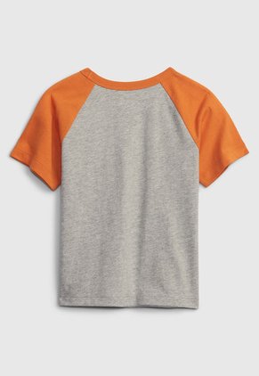 Camiseta Gris-Naranja-Azul Navy GAP Kids