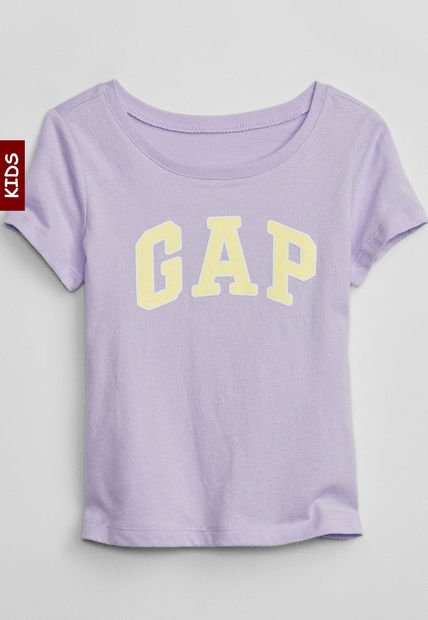 Camiseta Lila-Amarillo Pastel-Blanco GAP Kids