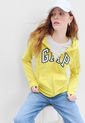 Hoodie Amarillo-Blanco-Negro GAP de GAP