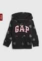 Hoodie Negro-Plateado-Blanco-Fucsia GAP Kids de GAP