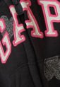Hoodie Negro-Plateado-Blanco-Fucsia GAP Kids de GAP