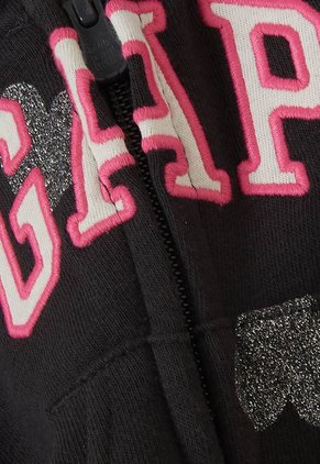 Hoodie Negro-Plateado-Blanco-Fucsia GAP Kids