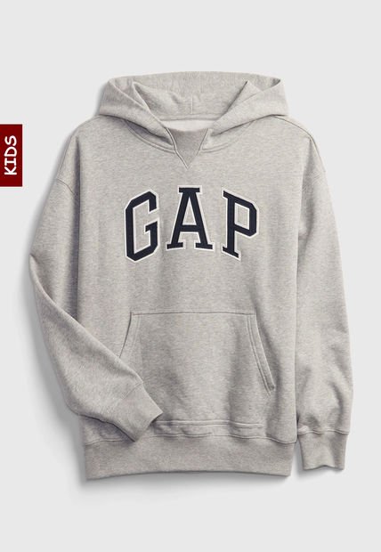 Hoodie Gris-Azul-Blanco GAP Kids