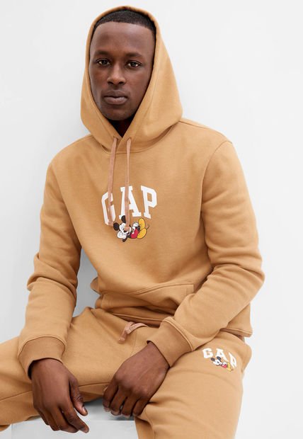 Hoodie Mostaza-Blanco GAP