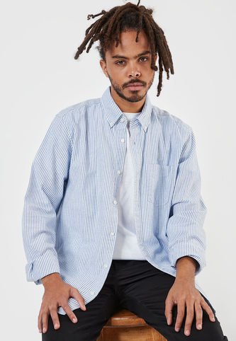 Camisa Blanco-Azul GAP GAP