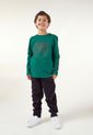 Camiseta Manga Larga Verde-Café GAP Kids de GAP