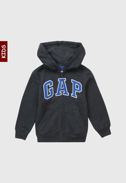 Hoodie Gris-Azul-Blanco GAP Kids