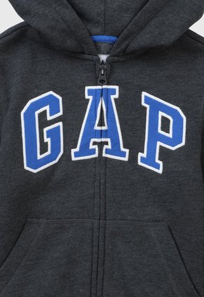 Hoodie Gris-Azul-Blanco GAP Kids