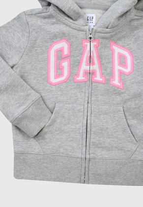 Hoodie Gris-Rosa-lanco GAP Kids
