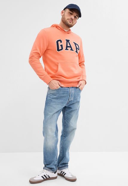 Hoodie Salmón-Azul Navy GAP