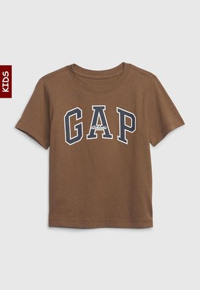Camiseta Marrón-Azul Navy-Blanco GAP Kids