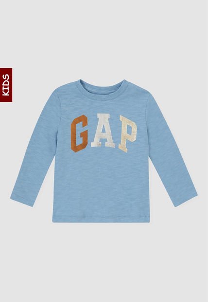 Camiseta Manga Larga x2 Azul Raf-Multicolor GAP Kids