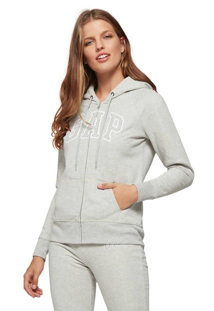 Hoodie Gris-Blanco GAP