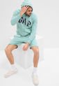Hoodie Verde Meta-Azul Navy GAP de GAP