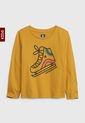Camiseta Mostaza-Multicolor GAP Kids de GAP