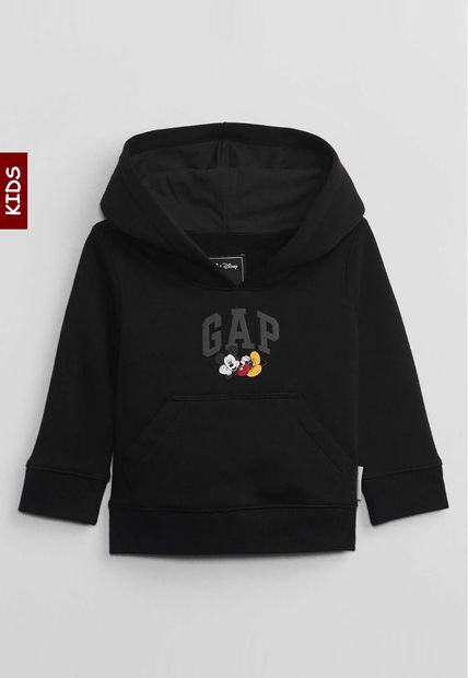 Hoodie Negro-Gris GAP Kids Mickey Mouse