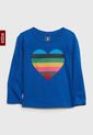 Camiseta Manga Larga Azul Royal-Multicolor GAP Kids de GAP