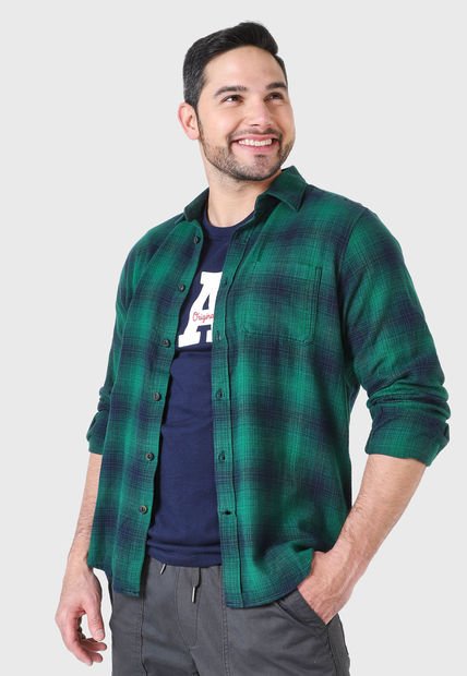 Camisa Verde-Azul Navy GAP