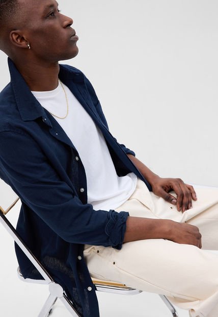 Camisa Azul Navy GAP