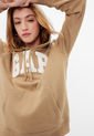 Hoodie Caqui-Blanco GAP de GAP