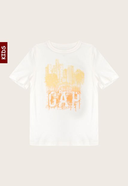 Camiseta Marfil-Naranja-Amarillo GAP Kids