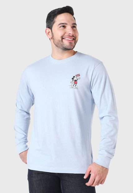 Camiseta Manga Larga Azul Grisáceo-Multicolor GAP