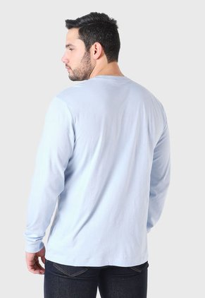 Camiseta Manga Larga Azul Grisáceo-Multicolor GAP