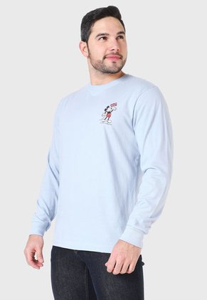 Camiseta Manga Larga Azul Grisáceo-Multicolor GAP