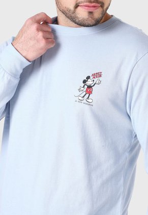 Camiseta Manga Larga Azul Grisáceo-Multicolor GAP