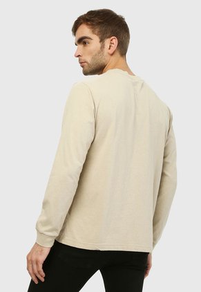 Camiseta Manga Larga Beige GAP