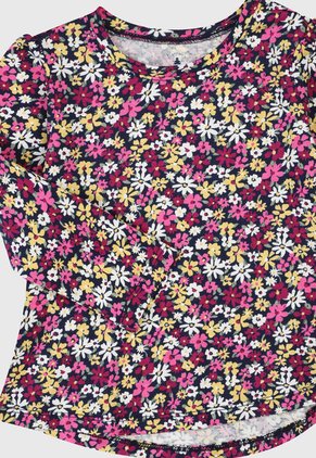 Camiseta Manga Larga Azul-Multicolor GAP Kids