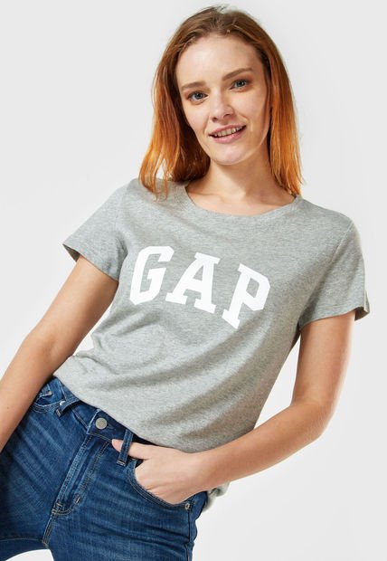 Camiseta Gris-Blanco GAP