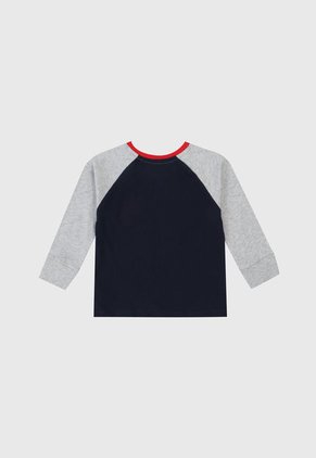 Camiseta Manga Larga Azul-Gris-Rojo GAP Kids