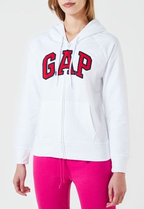 Hoodie Blanco-Rojo-Azul GAP
