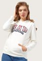 Hoodie Marfil-Rojo-Azul GAP de GAP