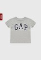 Camiseta Gris-Azul Navy-Blanco GAP Kids de GAP