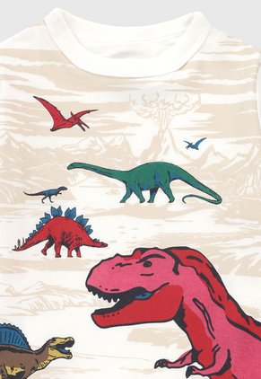 Camiseta Manga Larga Marfil-Multicolor GAP Kids