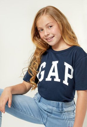Camiseta x2 Azul Navy-Blanco GAP Kids
