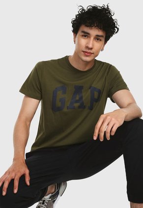 Camiseta Verde Oliva-Azul GAP