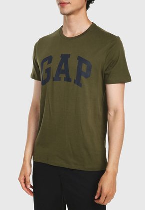 Camiseta Verde Oliva-Azul GAP