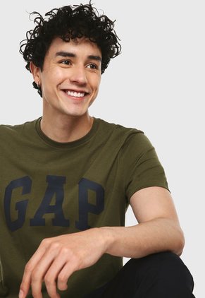 Camiseta Verde Oliva-Azul GAP
