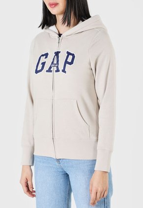 Hoodie Beige-Azul Navy-Blanco GAP