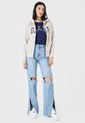 Hoodie Beige-Azul Navy-Blanco GAP de GAP
